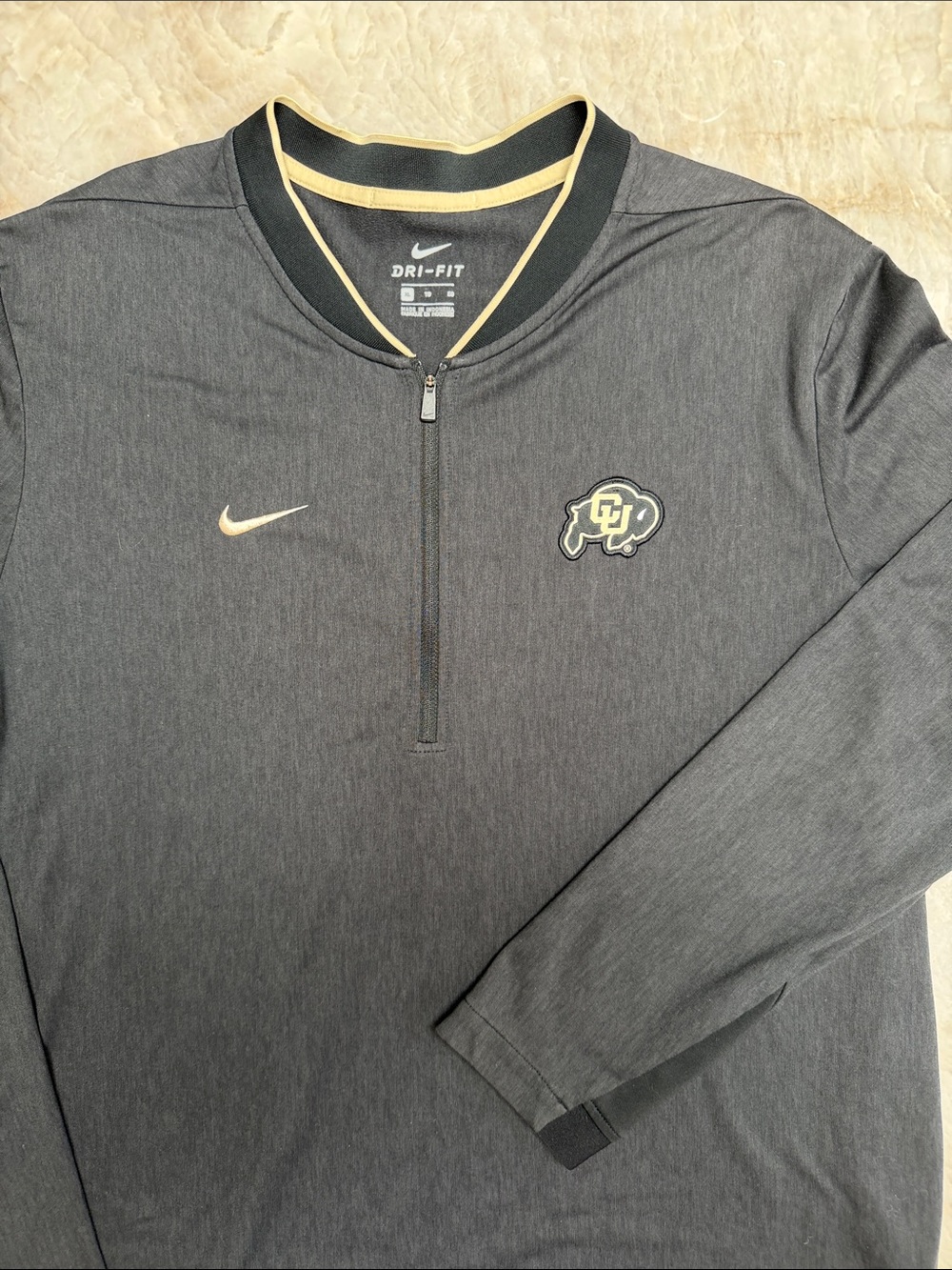 Nike Black/Gold CU Dri-FIT Half-Zip Pullover